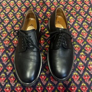 Aquatalia Black Leather Oxfords 10